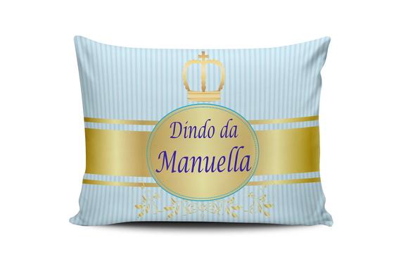 Almofada Dindo e Dinda Batizado 20x30cm