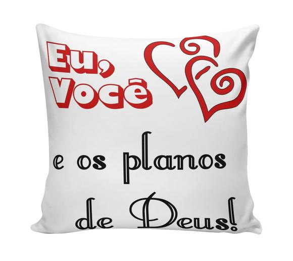 Almofada Eu e Você e Os Planos de Deus