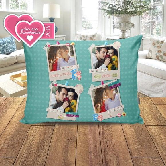 Almofada Namorados love amor personalizado fotos 30x40cm