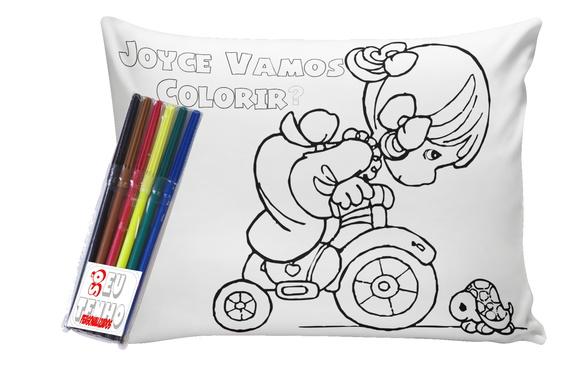 Almofada para colorir Pinte Lave