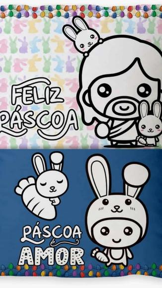 Almofada Páscoa Pinte e Lave Lembrança Páscoa