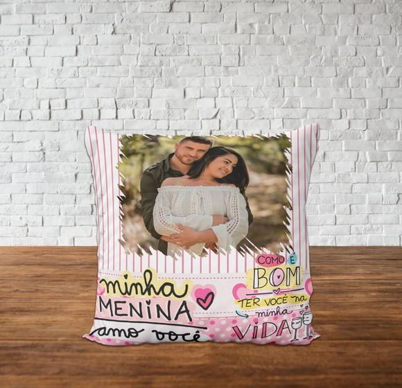 Almofada Personalizada com Foto Namorados Presente Amor