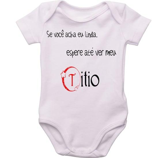Body bebê Linda como o Tio (a)