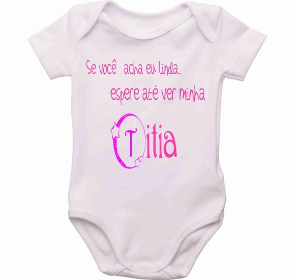 Body bebê Linda como o Tio (a)