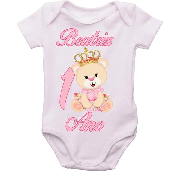 Body bori roupa bebê Personalizado Menina mesversário
