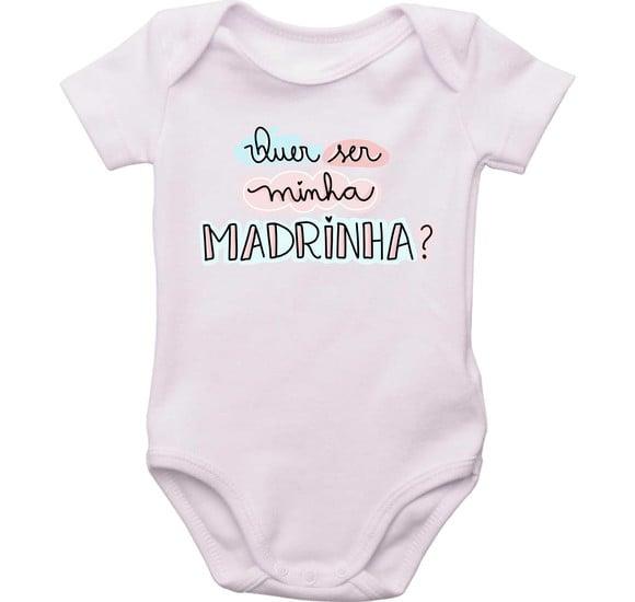 Body Bory Convite Madrinha de Batismo Quer Minha Madrinha