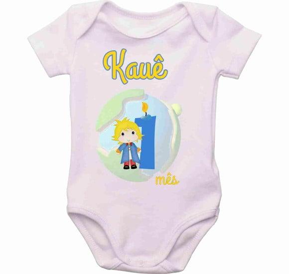 Body Personalizado nome bori pequeno príncipe mesversário