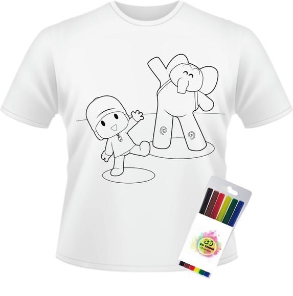Camiseta para Pintar Pinte Lave Presente Dia das Crianças