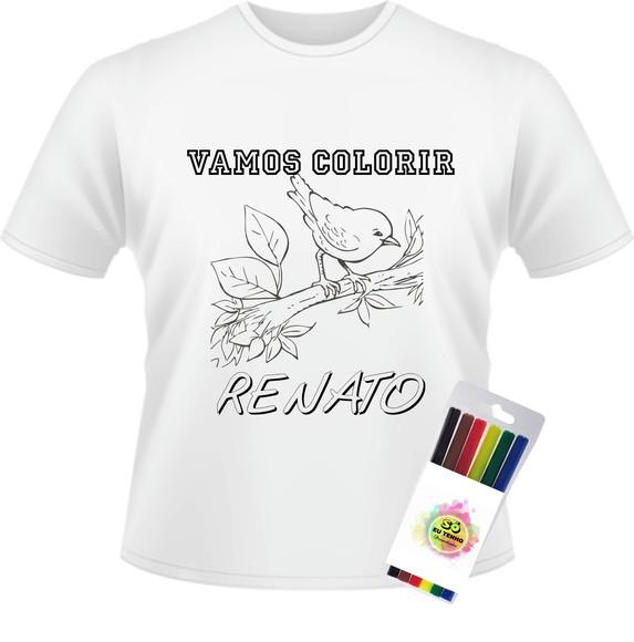 Camiseta Pinte Lave passarinho