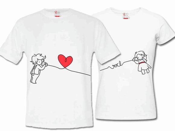 Camisetas casal namorados presente amor ligados