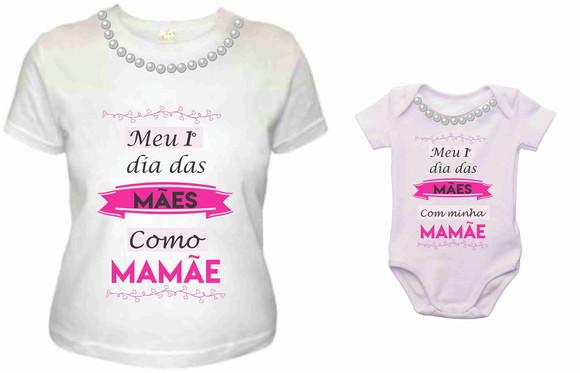 Camisetas meu primeiro dia das mães como mamãe