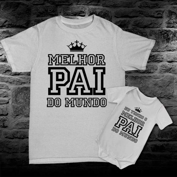 camisetas pai e filho ou filha Melhor pai do mundo