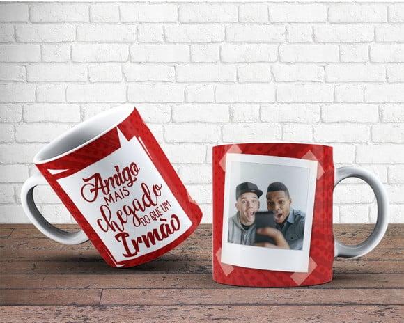 Caneca amigo mais chegado que irmão cristão evangélico