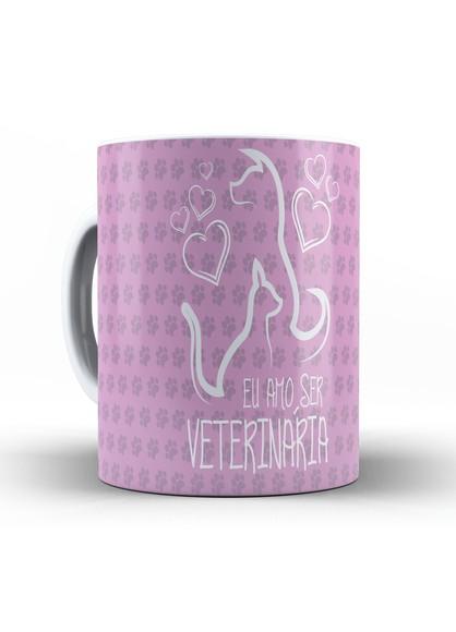 Caneca Amo Ser Veterinário (a) Profissão