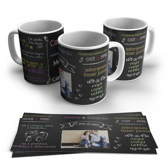 Caneca anos de amor caneca exclusiva amor namorados