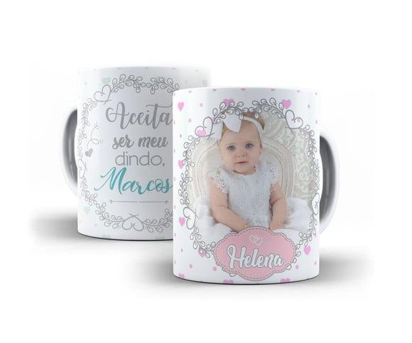 Caneca Batizado Lembrança Padrinhos Batismo Personalizada