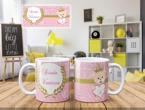 Caneca Batizado lembrança padrinhos nascimento personalizada