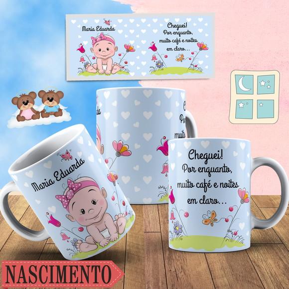 Caneca Batizado padrinhos batismo lembrança nascimento girl