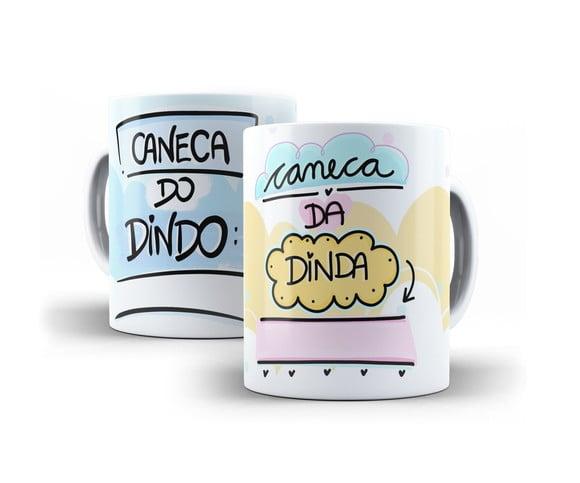 Caneca Batizado padrinhos de batismo com caixa de presente