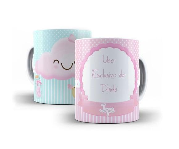 Caneca Batizado padrinhos de batismo Chuva de bençãos