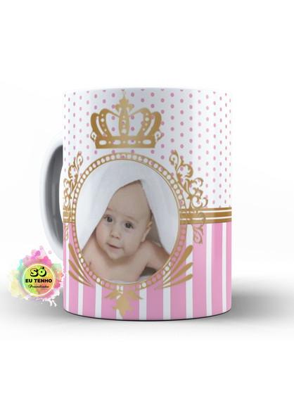 Caneca Batizado padrinhos de batismo Foto bebê foto real