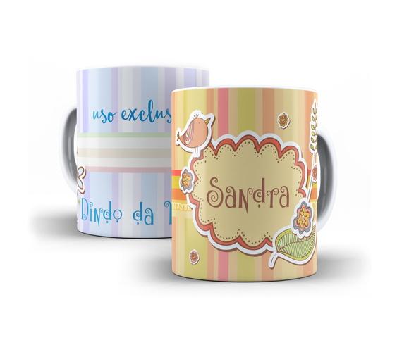 Caneca Batizado padrinhos de batismo Passarinhos
