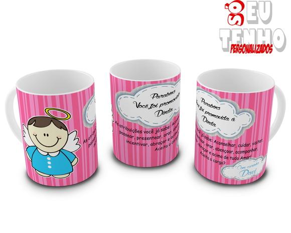 Caneca Convite Batizado Menino/Menina
