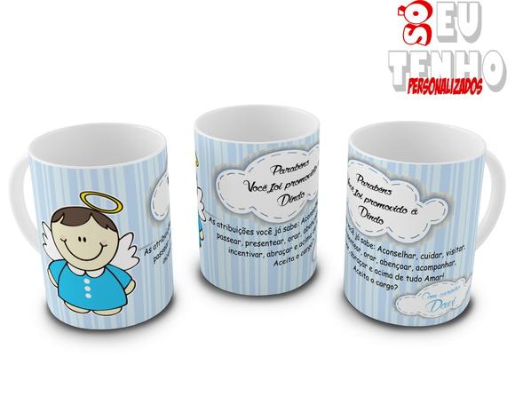 Caneca Convite Batizado Menino/Menina