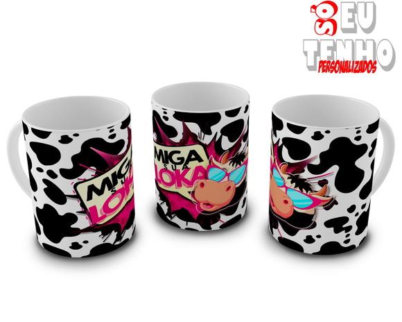 Caneca de Cerâmica Miga Sua Loka Caneca Amiga Lembrancinha