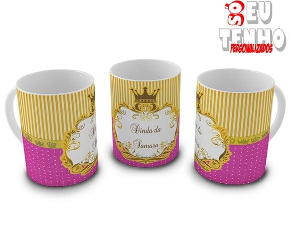 Caneca Dindo E Dinda Coroa Menina