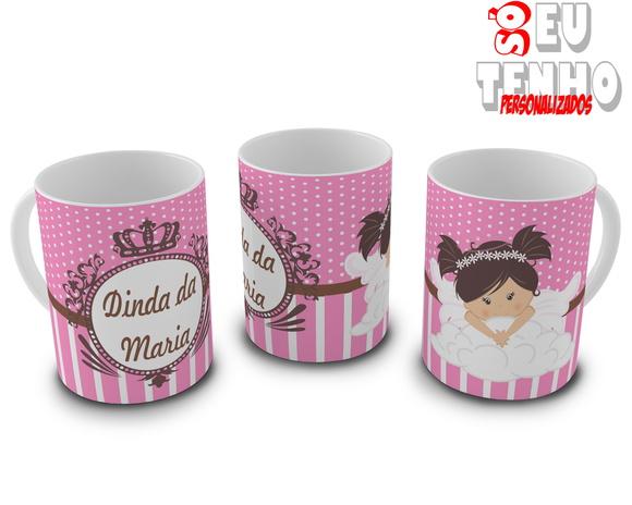 Caneca Dindo E Dinda - Batizado Anjinha