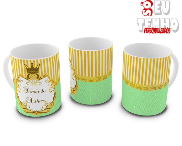 Caneca Dindo E Dinda Coroa realeza