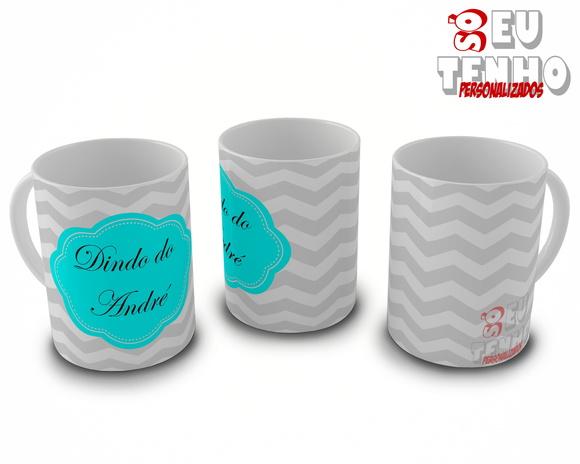 Caneca Dindo ou Dinda Chevron Menino par