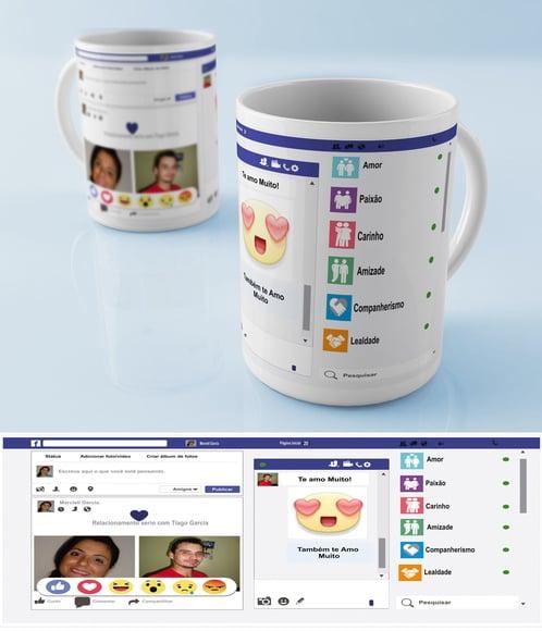 Caneca Facebook (status Relacionamento)