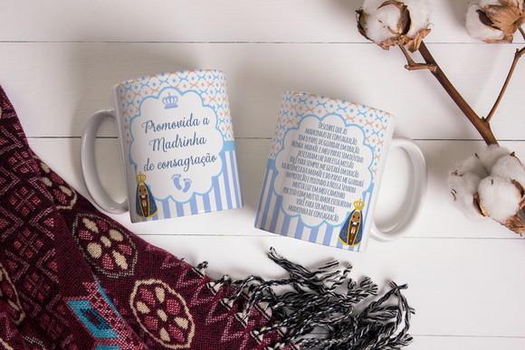 Caneca Madrinha de Consagração Presente Madrinha Consagração