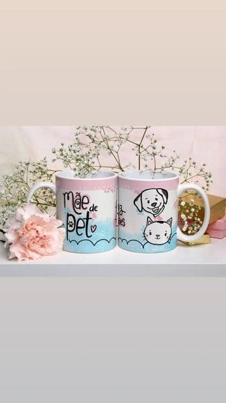 Caneca Mãe de pet feliz dia das mães