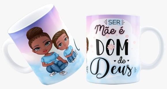 Caneca Mãe é dom de Deus caneca personalizado avatar