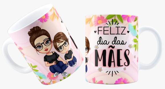 Caneca Mãe feliz dia das mães caneca personalizado avatar