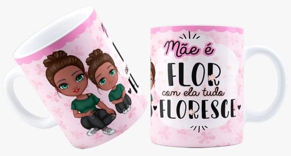 Caneca Mãe é flor caneca personalizado avatar