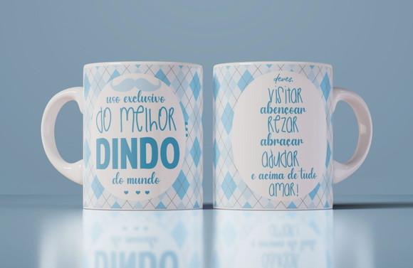Caneca Melhor Dinda Caneca Melhor Dindo Babê Batizado