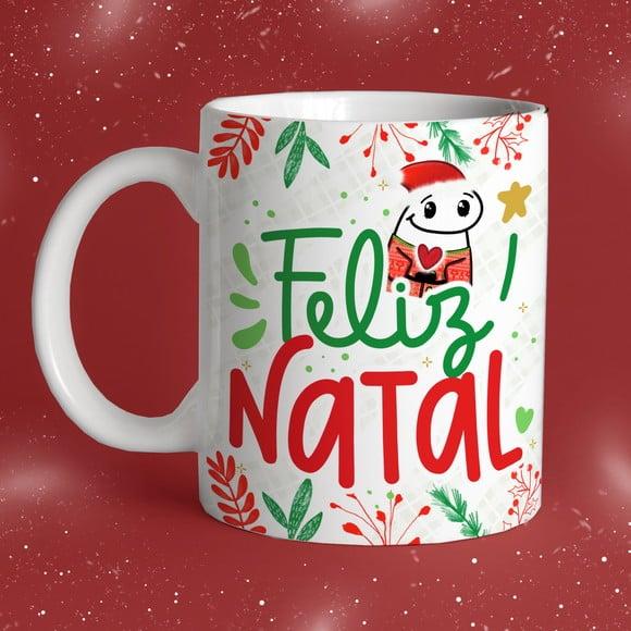 Caneca Meme Feliz Natal Flork Divertida Presente de Natal