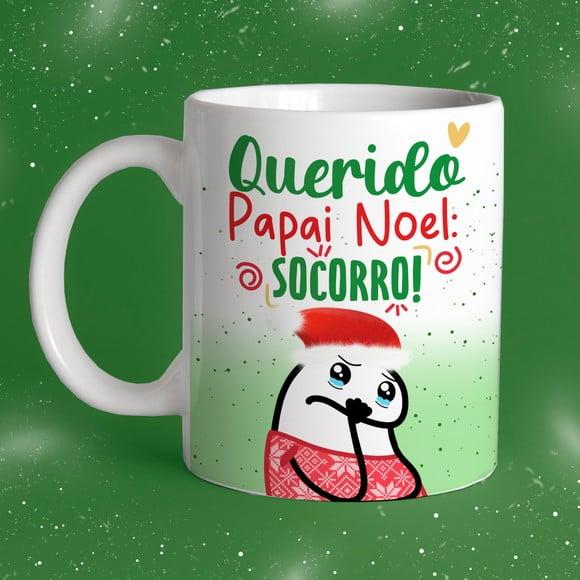 Caneca Meme Querido Papai Noel Socorro