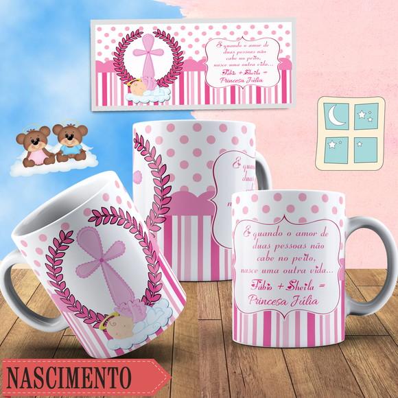 Caneca nascimento lembrança nascimento batizado