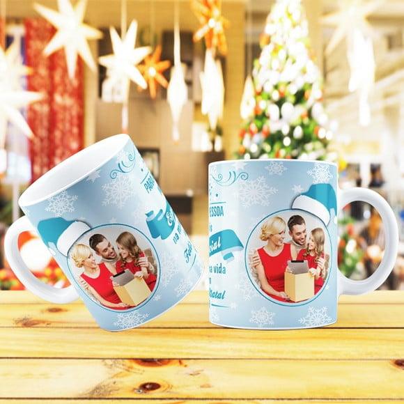 Caneca natal presente de natal lembrança de natal personaliz