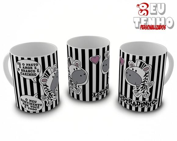 Caneca Nosso Amor é Listradinho Namorado