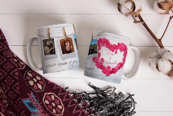 Caneca o nosso amor é pra sempre caneca personalizada casal