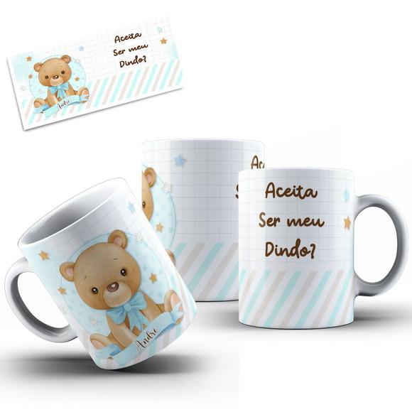 Caneca Padrinho ou Madrinha Ursinho