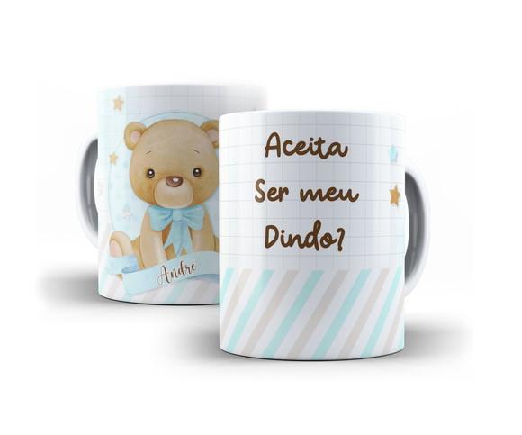 Caneca Padrinho ou Madrinha Ursinho