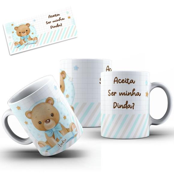 Caneca Padrinho ou Madrinha Ursinho