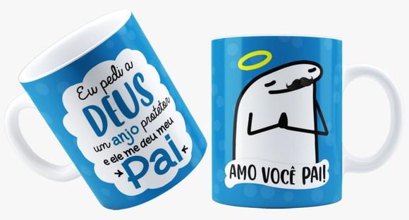 Caneca Pedi A Deus Um Amigo Ele Me Deu Meu Pai Presente Pai